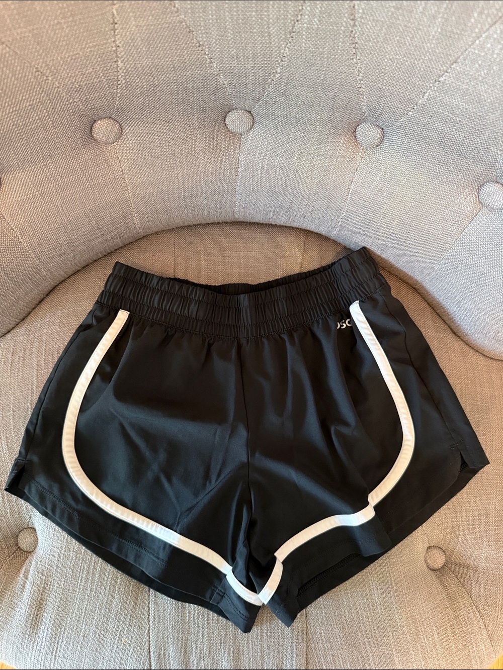 DSG Black Athletic Shorts with White Trim. Girls size M